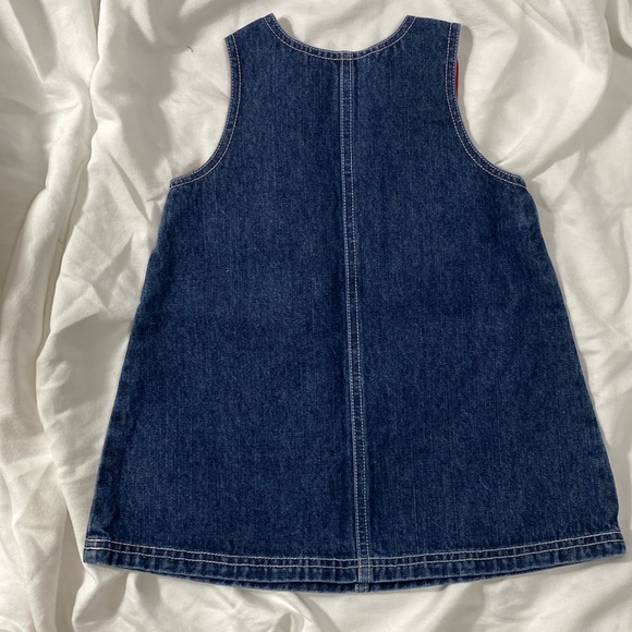 Vintage TOMMY HILFIGER TOMMY Baby Denim Snap Dress // Size 12-18MOS EUC - Picture 4 of 9
